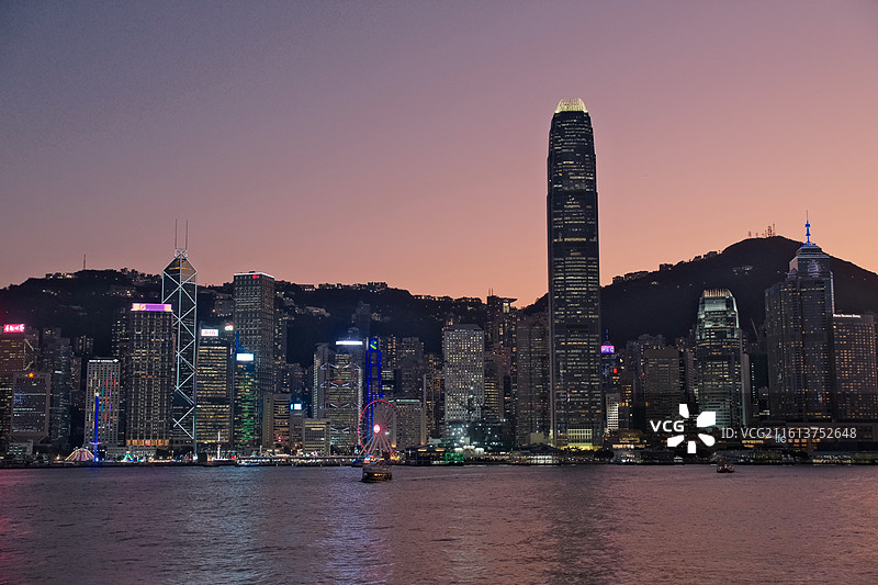 维多利亚港夜景图片素材