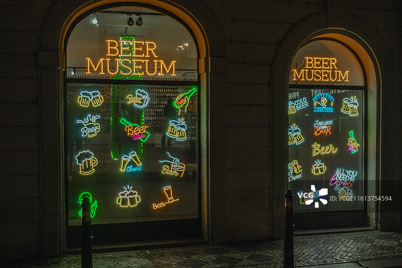 布拉格城市扫街啤酒博物馆图片素材