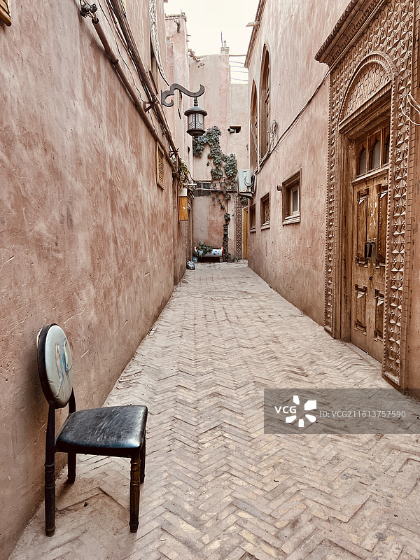 喀什古城内胡同图片素材