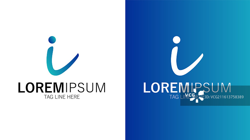 公司和企业的字母i标志设计图片素材
