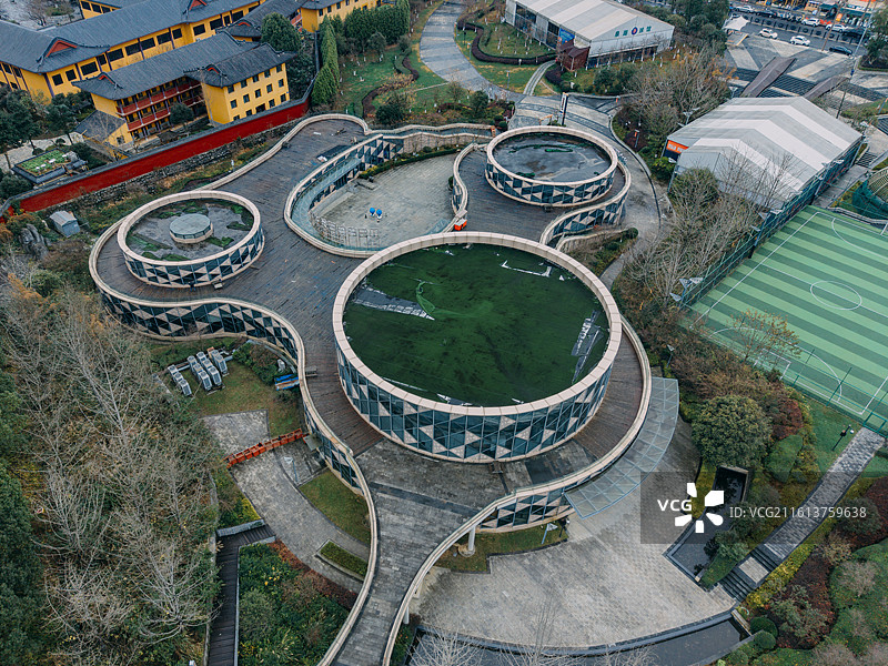 泉湖公园天空之镜图片素材