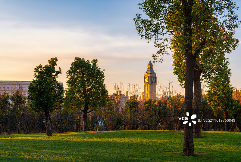 河南省，郑州市，新郑市，郑州西亚斯学院Sias University，SIAS，欧式建筑，伦敦街图片素材