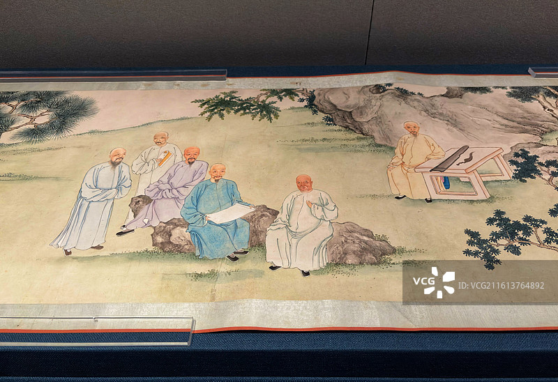 故宫博物院藏清人乙丑同年雅集图卷（嘉庆十年）图片素材