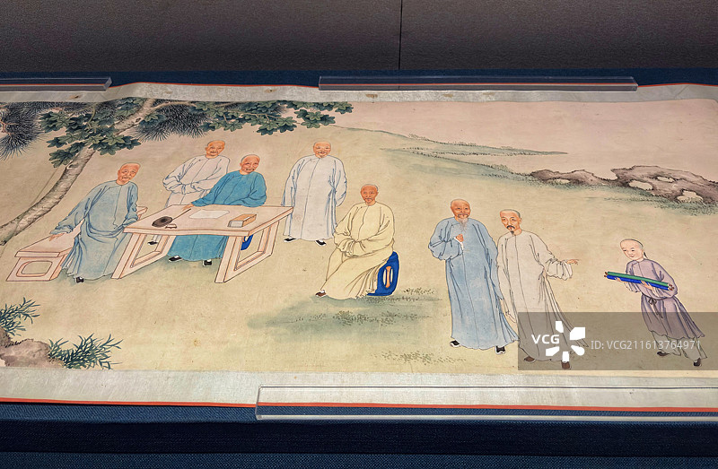 故宫博物院藏清人乙丑同年雅集图卷（嘉庆十年）图片素材