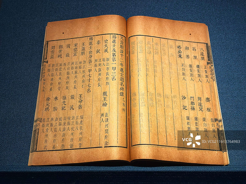 故宫博物院藏清代国朝历科题名碑录初集图片素材