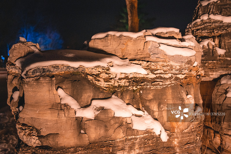 大雪后的阿吉太公园图片素材