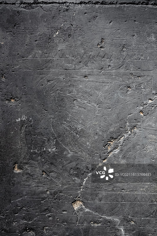 北寨汉墓 中室西壁画像 人物图 沂南汉墓博物馆图片素材