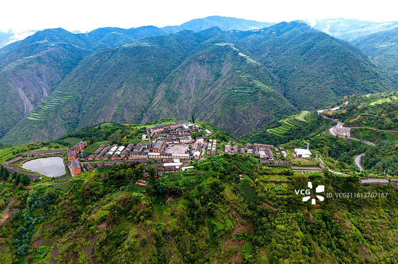 云南省玉溪市易门县小绿汁镇起步郎铜矿旧址图片素材