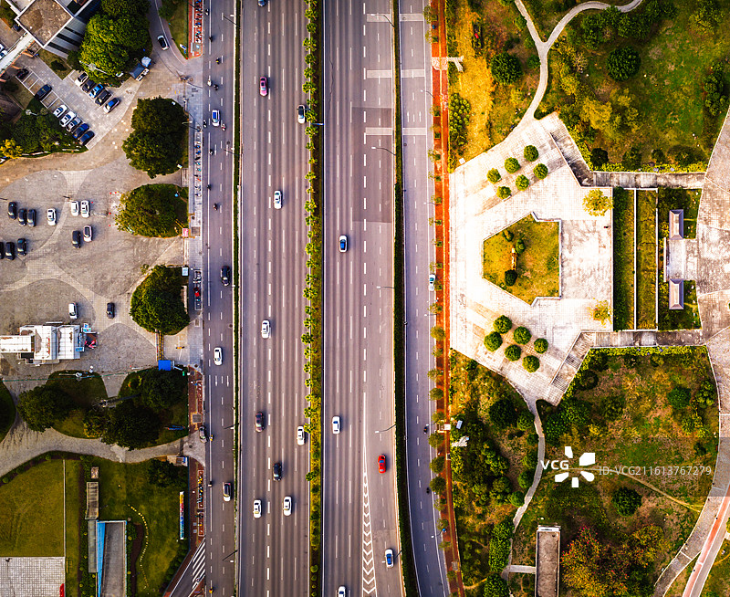 航拍广西南宁平乐玉洞立交图片素材