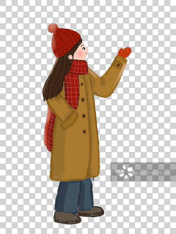 穿大衣的女孩图片素材