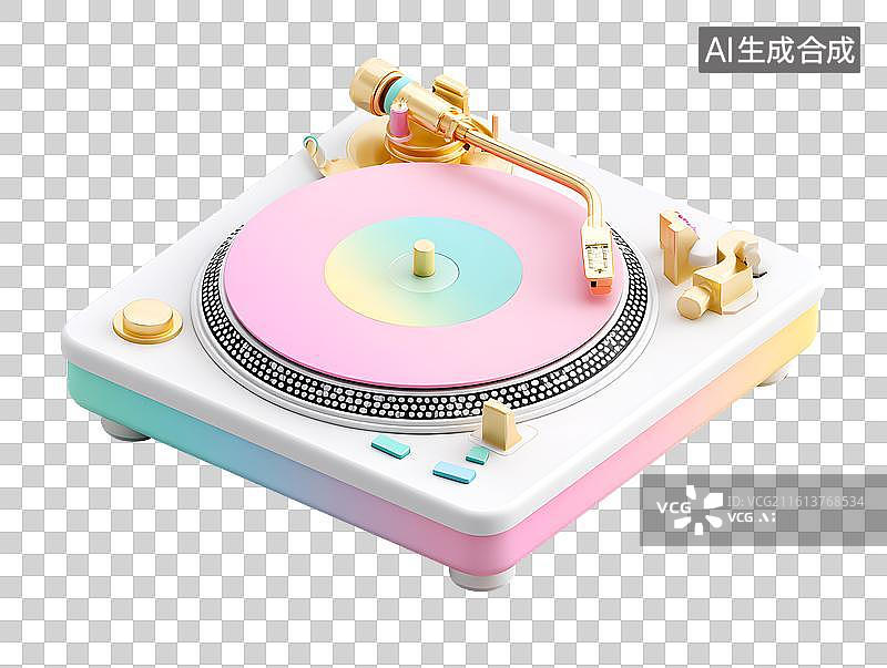 【AI数字艺术】彩色卡通留声机图片素材