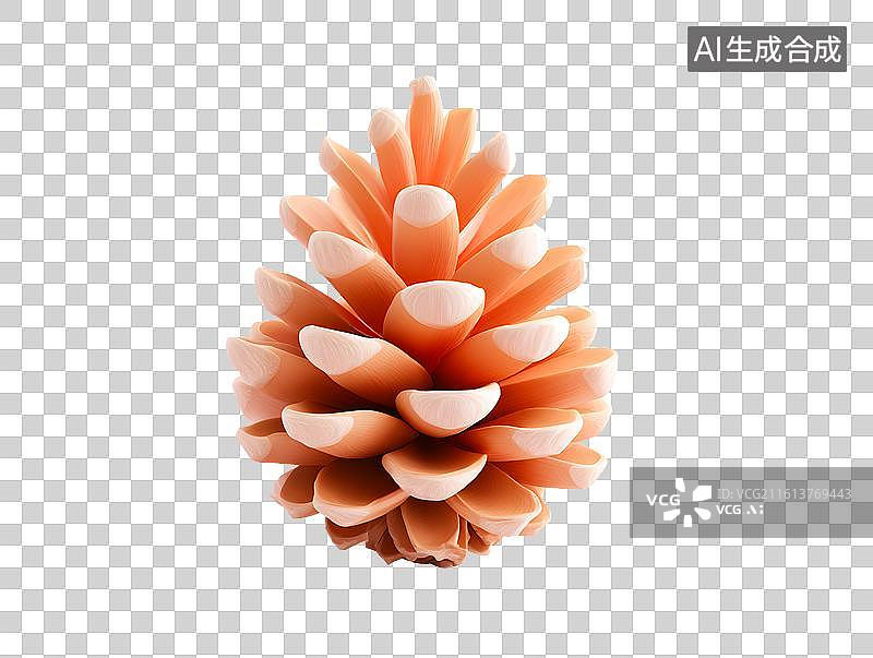 【AI数字艺术】一颗3D卡通松果图片素材
