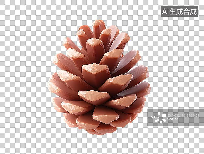 【AI数字艺术】一颗3D卡通松果图片素材