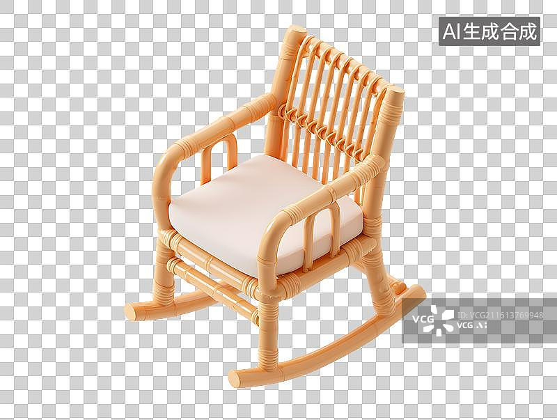 【AI数字艺术】3D卡通摇椅图片素材