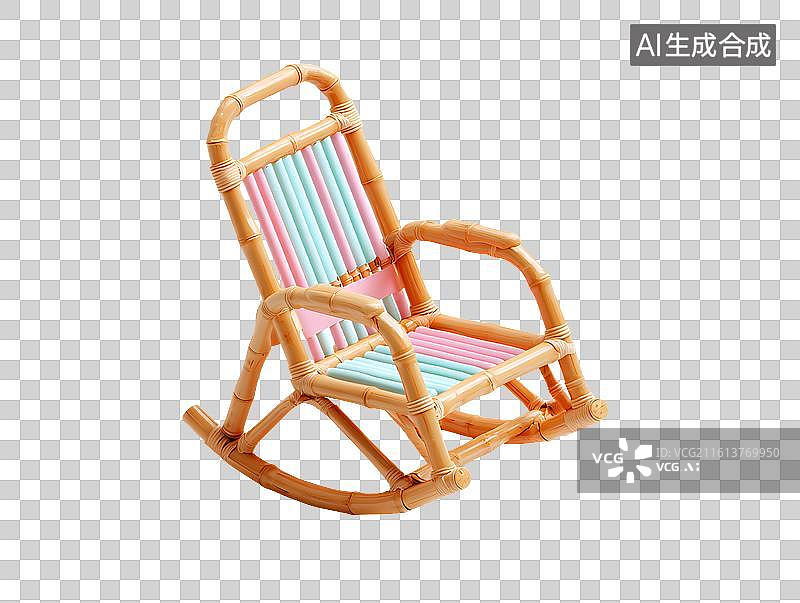 【AI数字艺术】3D卡通摇椅图片素材