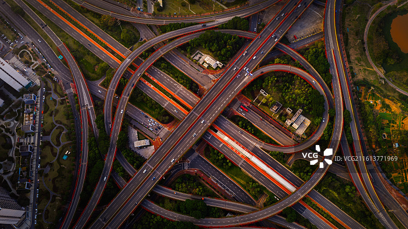 航拍广西南宁平乐玉洞立交图片素材