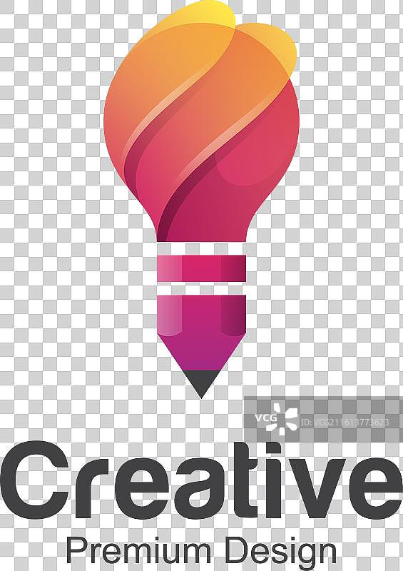 创意教育灯泡标志设计图片素材