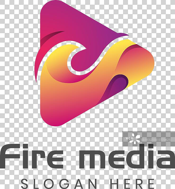 播放媒体按钮元素logo组合抽象图片素材