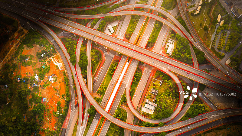 航拍广西南宁平乐玉洞立交图片素材