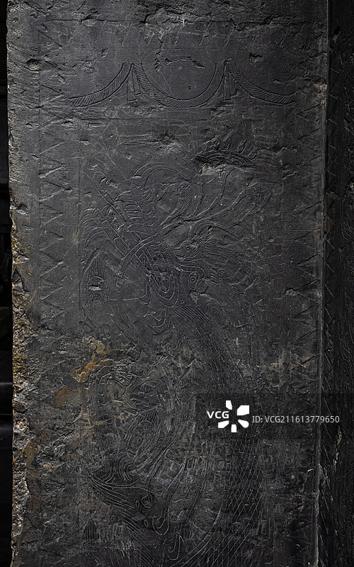 北寨汉墓 前室北壁画像 青龙 沂南汉墓博物馆图片素材