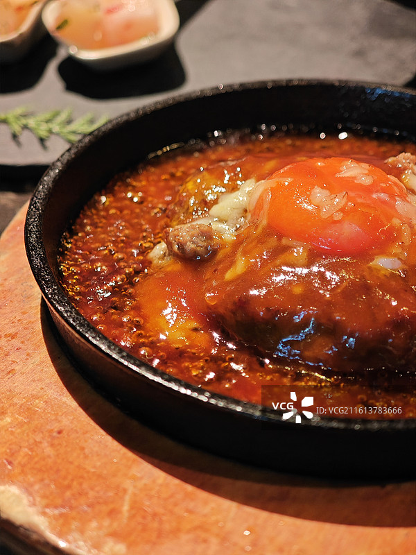 和牛芝士汉堡肉饼 精致创意菜 喜都乃日式居酒屋日本料理店图片素材