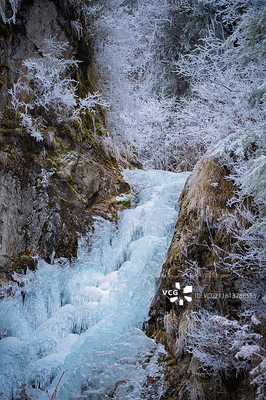 川西冰瀑奇观图片素材