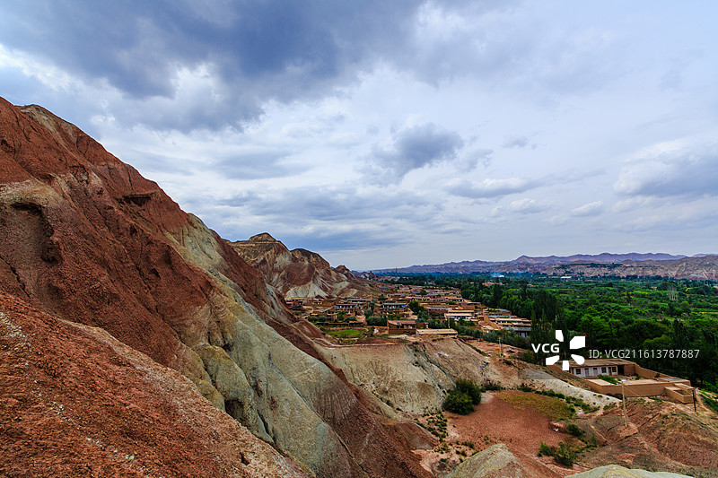丹霞地貌 彩色丘陵图片素材
