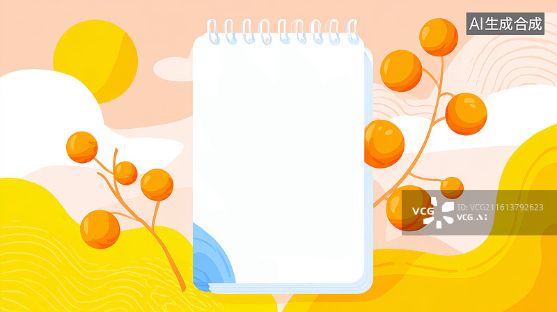 【AI数字艺术】空白的笔记本图片素材