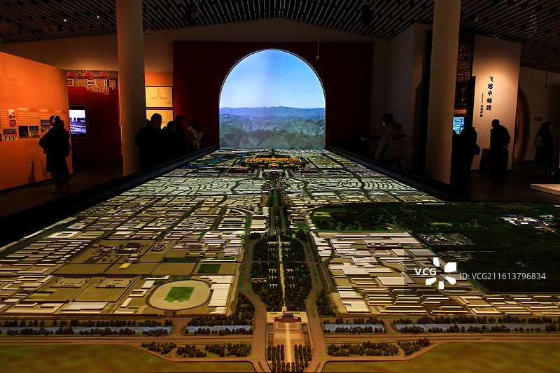 三星堆博物馆,世界遗产,北京中轴线展厅图片素材