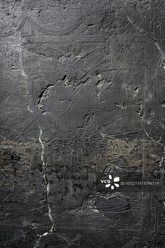 北寨汉墓 中室北壁画像 蔺相如完璧归赵 沂南汉墓博物馆图片素材