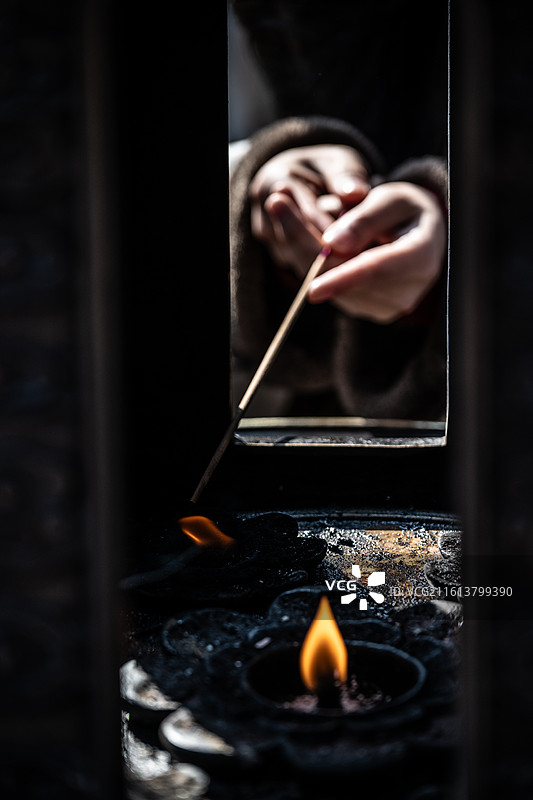 上香祈福图片素材