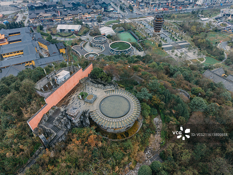 泉湖公园天空之镜图片素材
