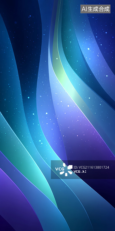 【AI数字艺术】蓝紫渐变星空图片素材