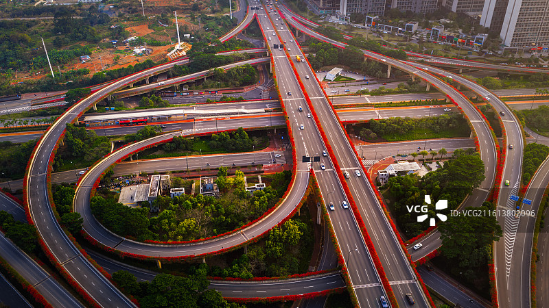 航拍广西南宁平乐玉洞立交图片素材