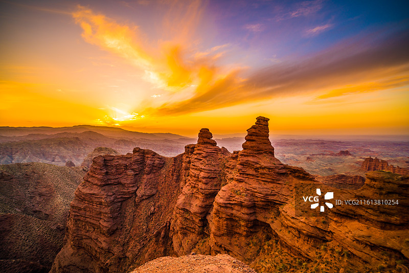丹霞地貌 彩色丘陵图片素材
