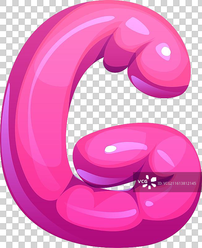 字母g，万圣节字体，粉色粘液状肠道或触手图片素材