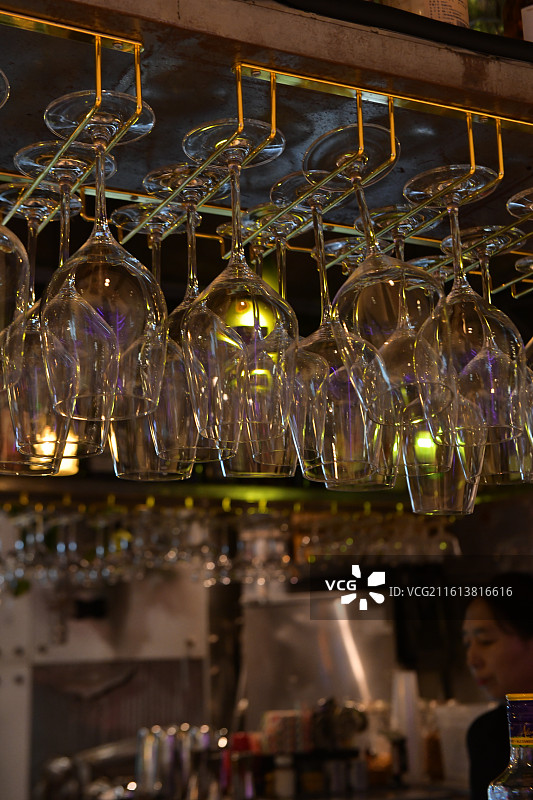 酒吧餐厅玻璃杯花瓶图片素材