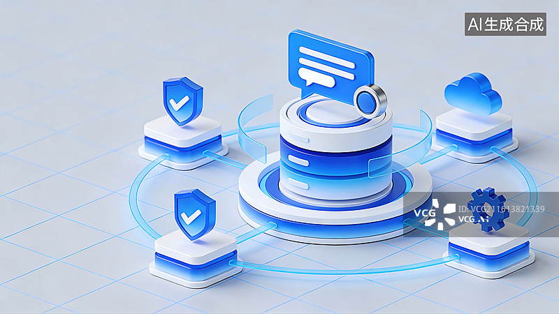 【AI数字艺术】数据安全互联科技系统装饰背景素材图片素材