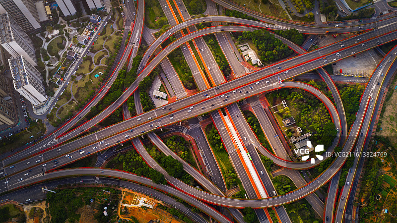 航拍广西南宁平乐玉洞立交图片素材