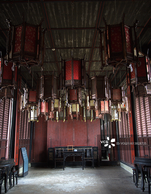 卢宅 古代民居 青砖白瓦 徽派建筑 东阳木雕 琉璃珠灯图片素材