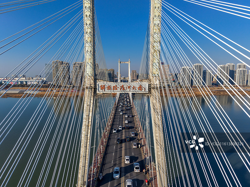 蚌埠解放路淮河大桥风景图片素材