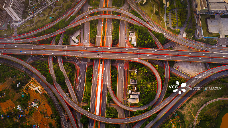 航拍广西南宁平乐玉洞立交图片素材