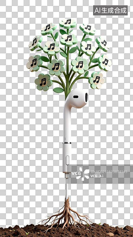 【AI数字艺术】爱耳这一天，让耳朵接住满树的甜声音 3月爱耳日主题创意插画元素图片素材