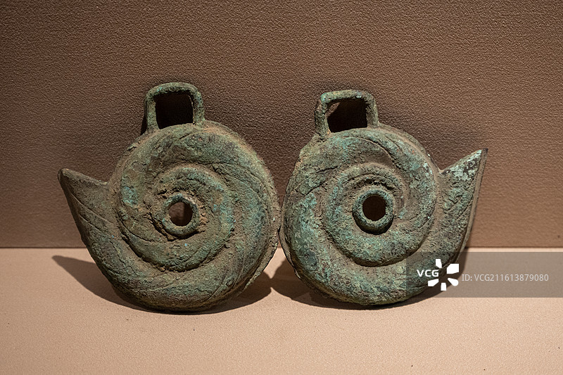 西周马镳，车马饰件，西安临潼博物馆图片素材