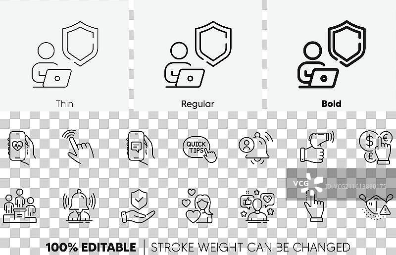 电子温度计的爱与影响线图片素材