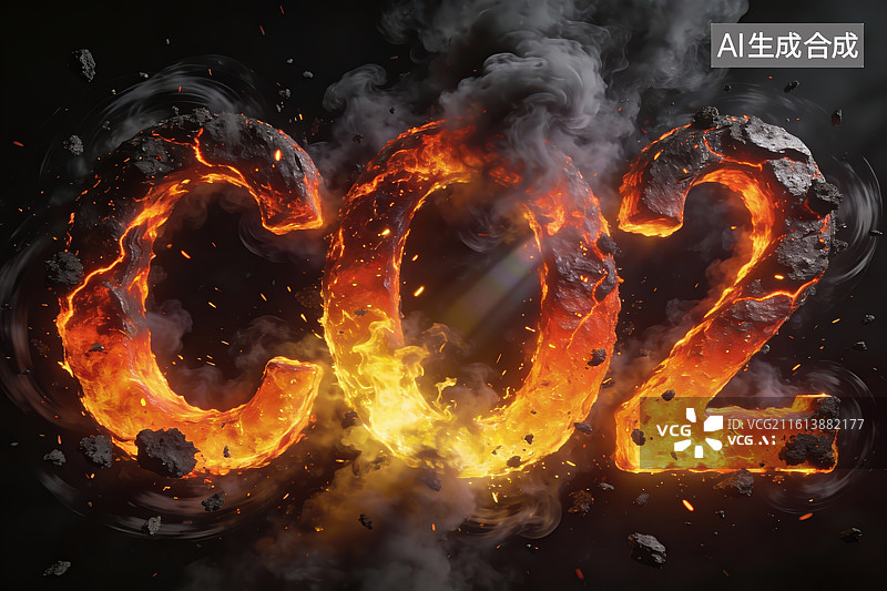 【AI数字艺术】碳排放，生态环境气候，环境保护图片素材