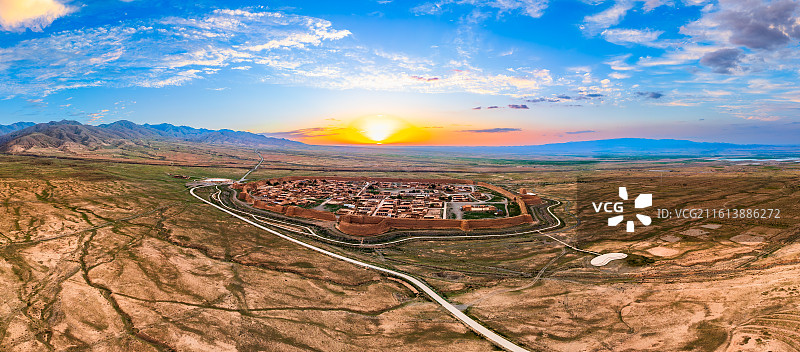 甘肃 白银市 景泰县 龟城 永泰古城图片素材