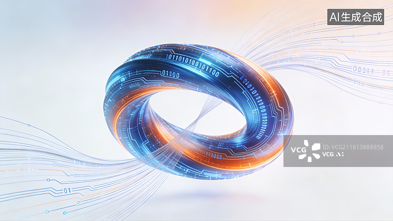 【AI数字艺术】科技环形结构动态光效图片素材