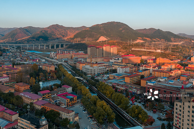 陕西宝鸡太白县县城风光图片素材