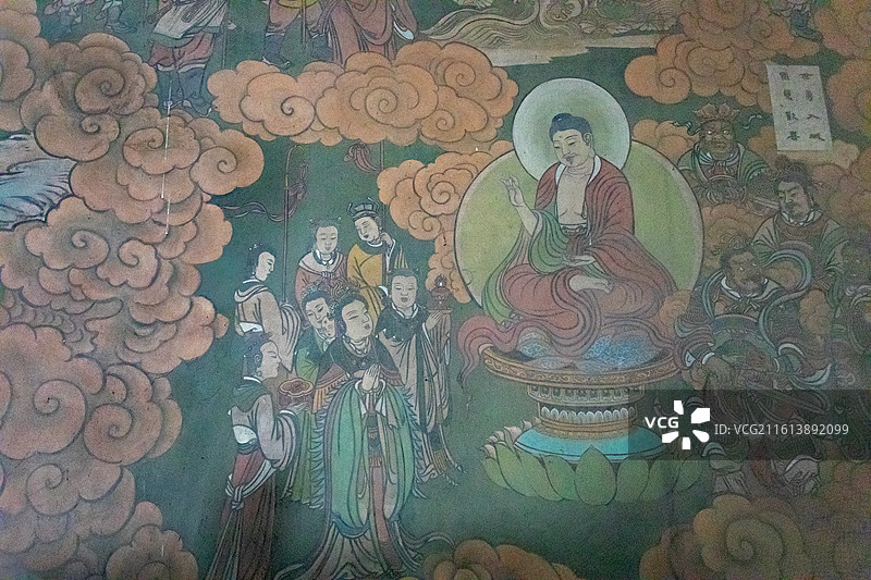 山西绛县太阴寺壁画图片素材